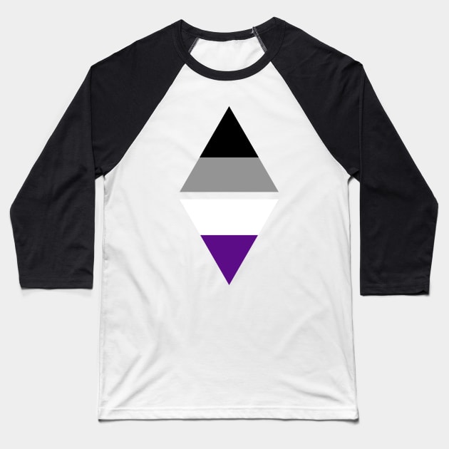 #nerfingwithpride Auxiliary Logo - Asexual Pride Flag Baseball T-Shirt by hollowaydesigns